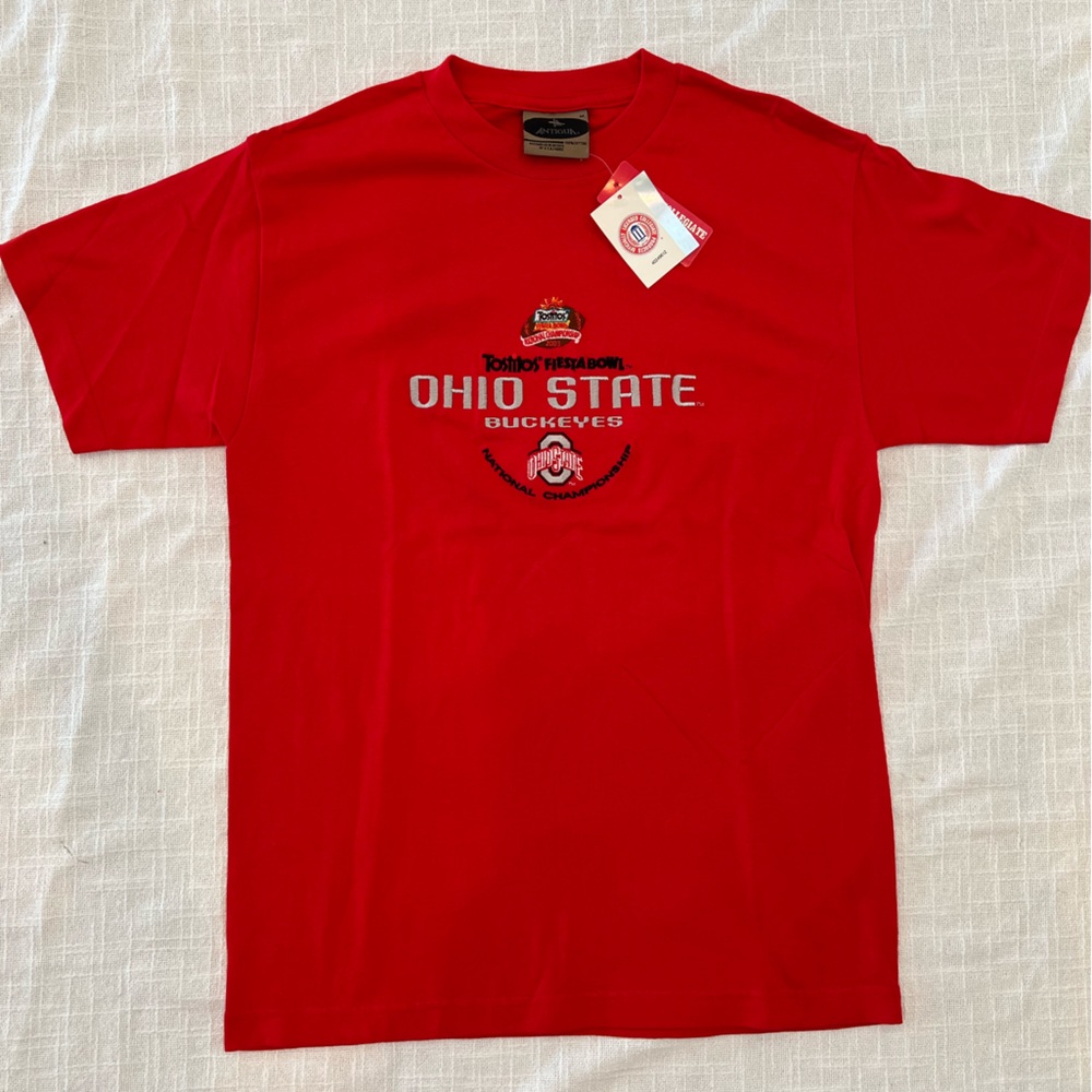Y2K VTG Ohio State National Championship *NWT men’s embroidered T-shirt | MEDIUM